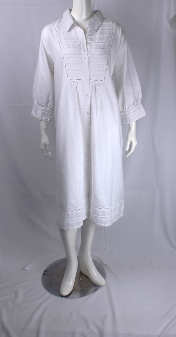 Alice & Lily linen dress white S,M,L. STYLE : AL/496 image 0